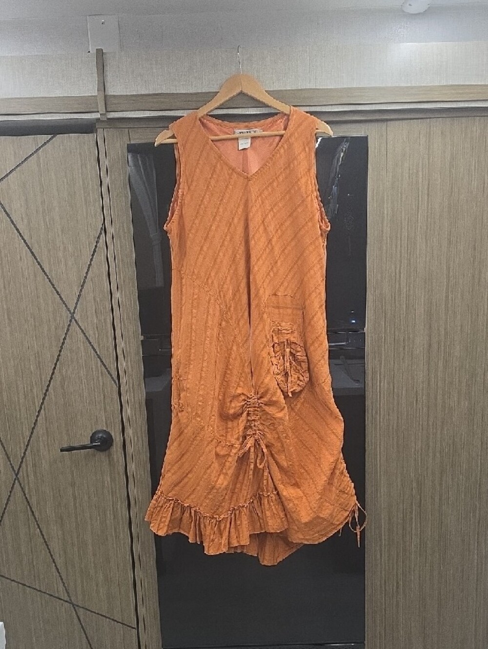 Burnt Orange, Midi/Maxi Boho Dress By "GRIFFLIN PARIS" 100%COTTON) 🤎 - Picture 12 of 16